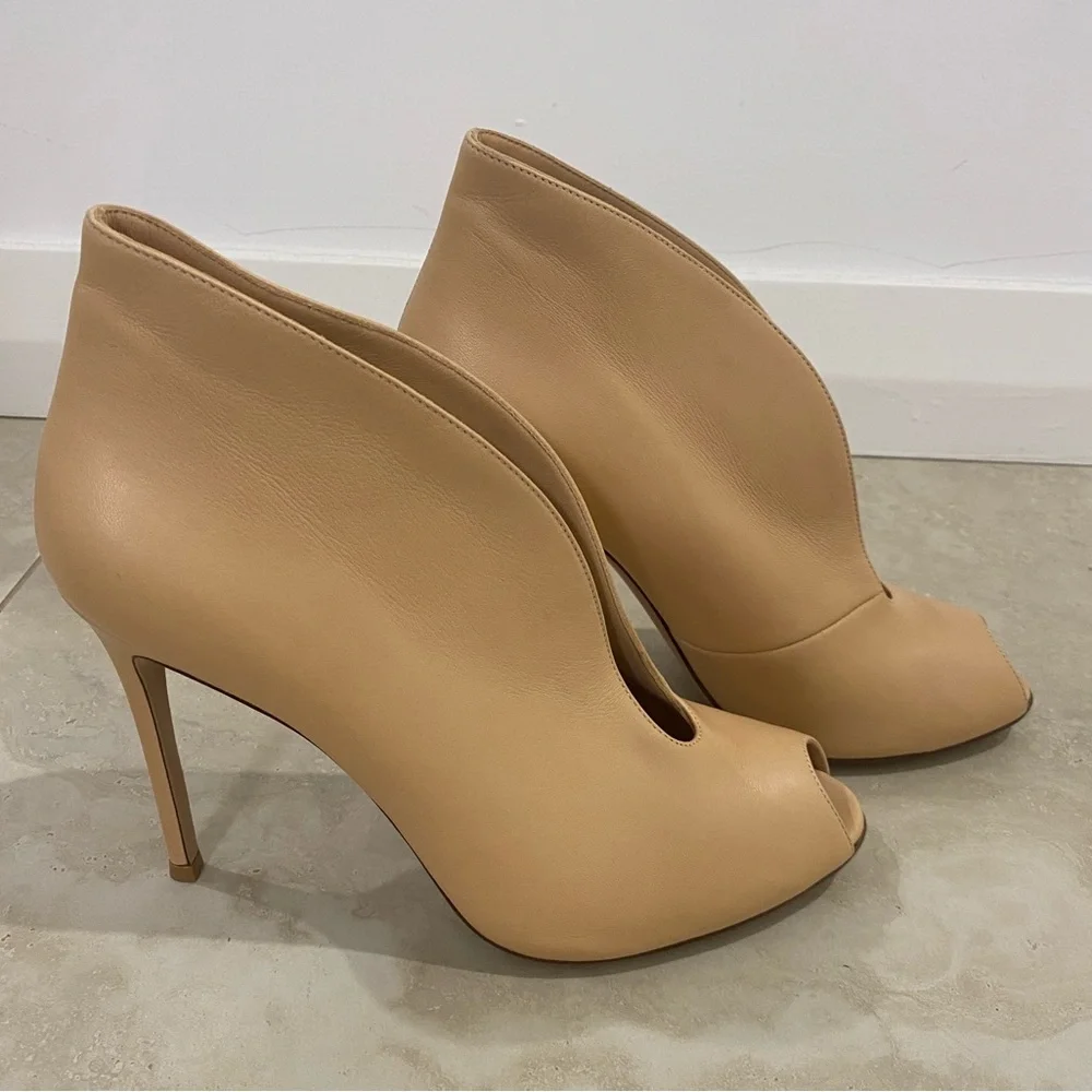 GIANVITO ROSSI Vamp Boots. Peep toe, stiletto heel, genuine leather, new. EU41.5 - Picture 2 of 9